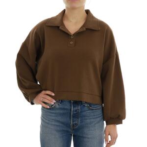 POLO IN FELPA MARRONE